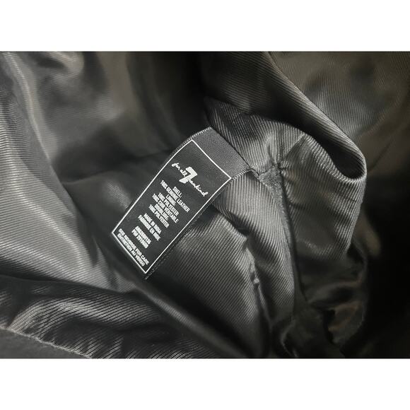 NWT 7 for all mankind genuine leather mini skirt black moto zipper AN6268H136 30 - Picture 6 of 11